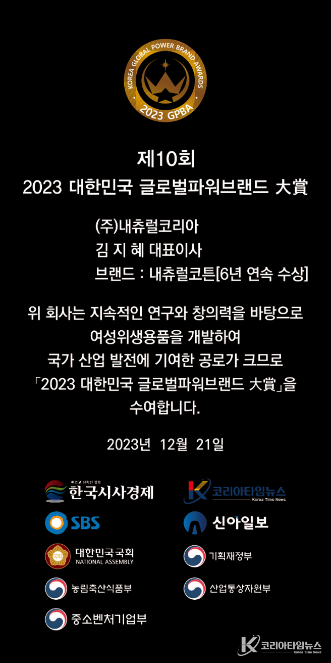 내츄럴코리아, 내츄럴코튼 상패.
