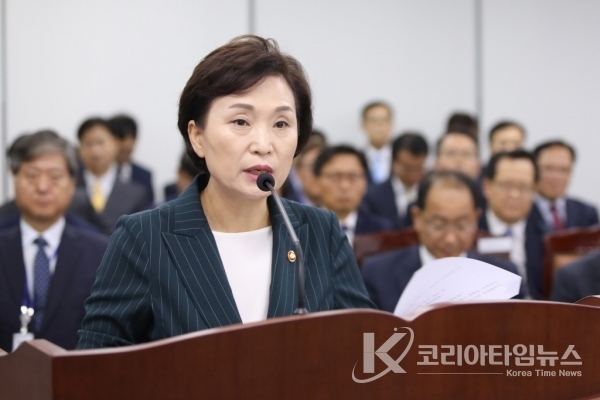 국토교통부 김현미 장관. 국토교통부 김현미 장관