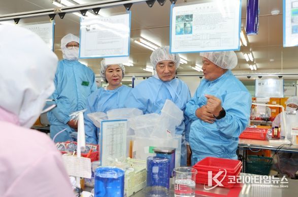 송기섭 진천군수, ㈜우영메디칼 기업체 현장 소통 방문