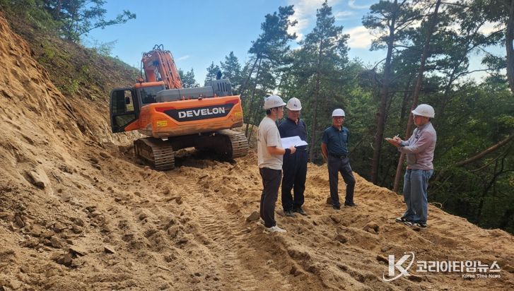 금산군 추석연휴 대비 산림사업장 안전점검 모습
