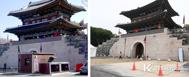 진주성 공북문, 매표소 이전으로 역사적 위용 되찾다