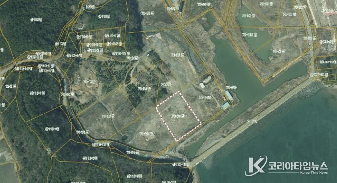 금남면 매립물 위치도