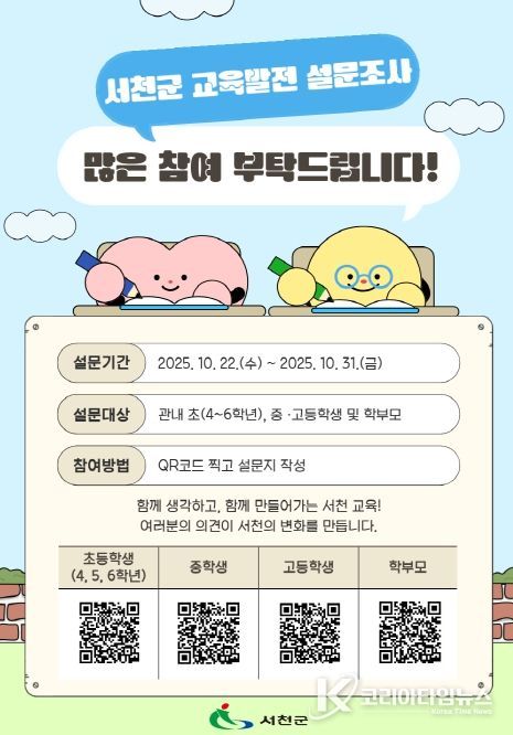 교육발전 종합계획 위한 군민 설문조사