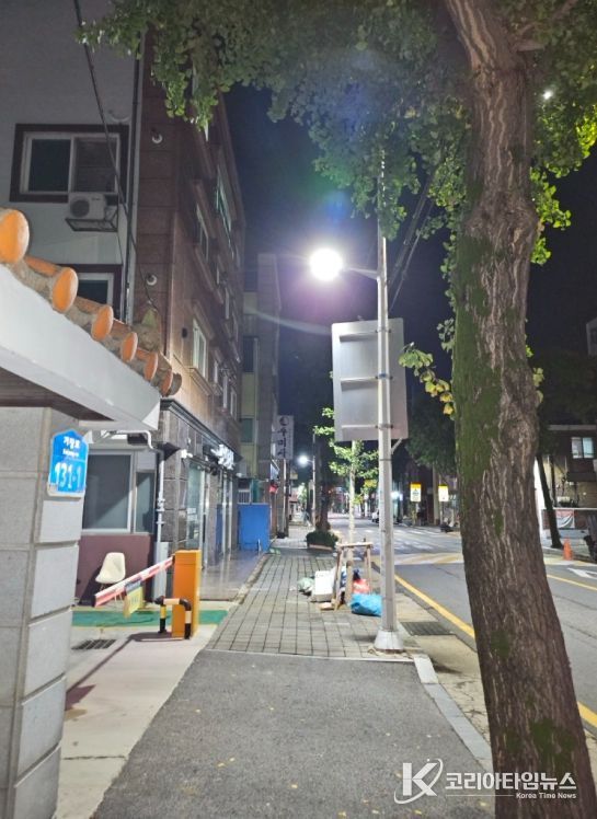 가장동 일원 조도 개선 공사  후