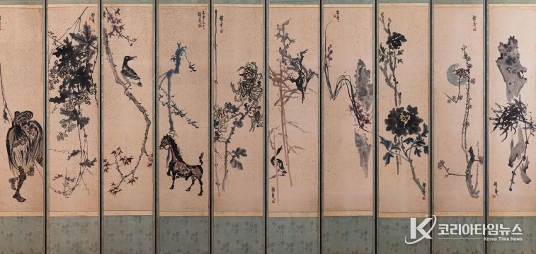 이응노 10폭 병풍