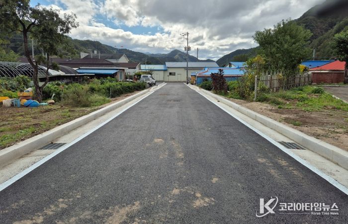 평창군, 지구단위계획 도로 창리지구 소로 3-18호 개설 공사 완료