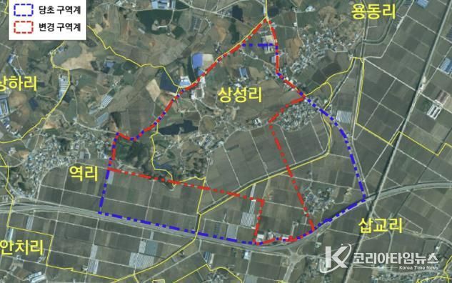 토지거래허가구역 조정 도면