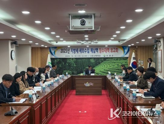보성군은 지난 12일 군청 소회의실에서 서형빈 부군수 주재로 ‘2025년 세외수입·지방세 체납액 징수대책 보고회’를 개최했다.