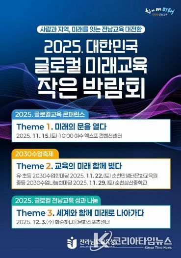 ‘2025. 대한민국 글로컬 전남교육 작은 박람회’ 포스터