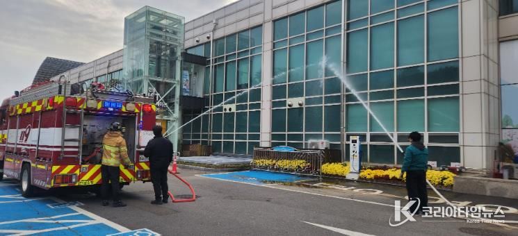 광양시, 커뮤니티센터 합동 소방훈련으로 화재 대응능력 강화