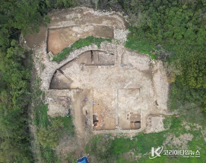 무안 봉대산성 발굴 조사 현장 전경