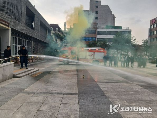 청주시활성화재단, 청주동부소방서와 합동 소방훈련 실시