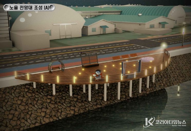 사천일반산단에 붉은 노을이 머문다