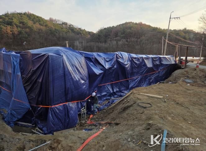 봉화군, 안전확보를 위한 동절기 시공 중지 시행