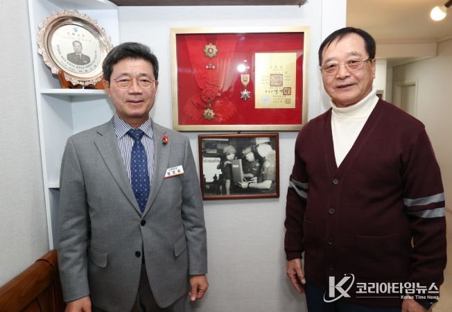 광양시, 호남 지역 유일 생존 태극무공훈장 수훈자 위문