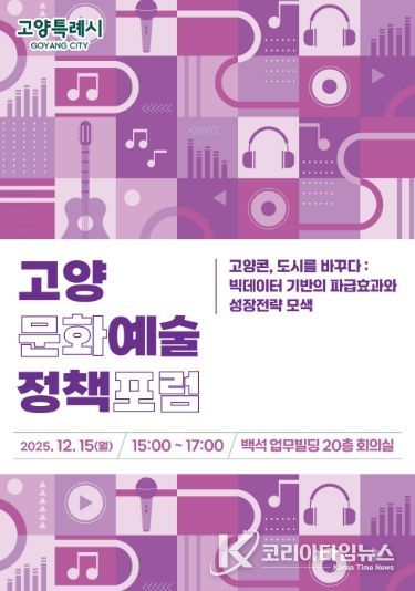 ‘2025 고양문화예술정책포럼’ 홍보문