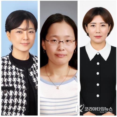 수상자 전체 사진2(왼쪽부터 월계중 김은실, 창의융합교육원 김윤미, 우산중학교 장미라)