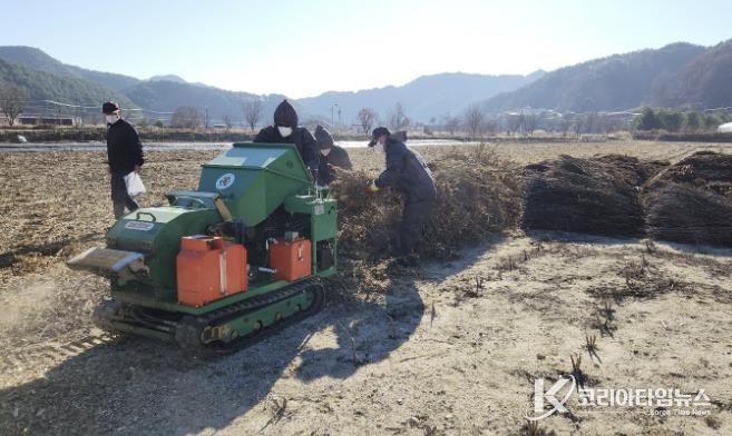 봉화군 영농부산물 파쇄작업 적극 운영