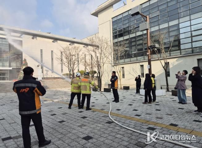 금산다락원 금산소방서 합동 무각본 소방훈련 모습