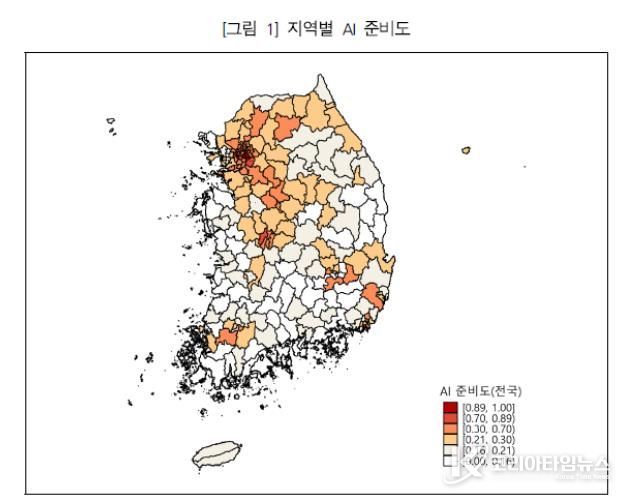 <지역별 AI 준비도>