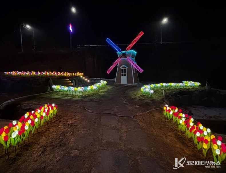 포천시, 일동면 청계저수지 경관조명 설치사업 준공