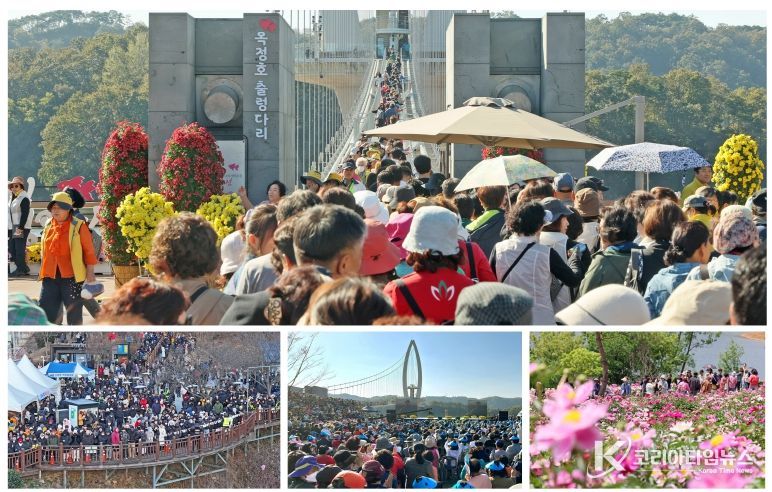 임실군, 옥정호 출렁다리‧붕어섬 3년 만에 176만명 돌파