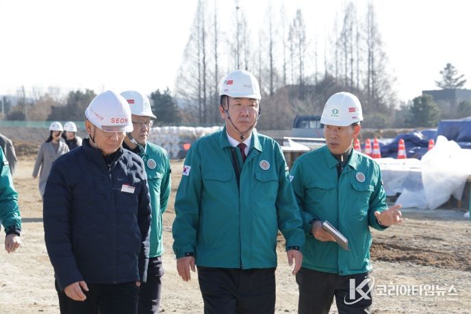 이범석 청주시장, 농수산물 도매시장 현대화사업 동절기 현장 점검