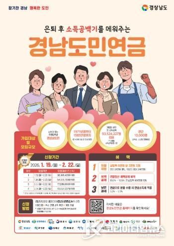 고성군, ‘경남도민연금’ 가입자 118명 모집