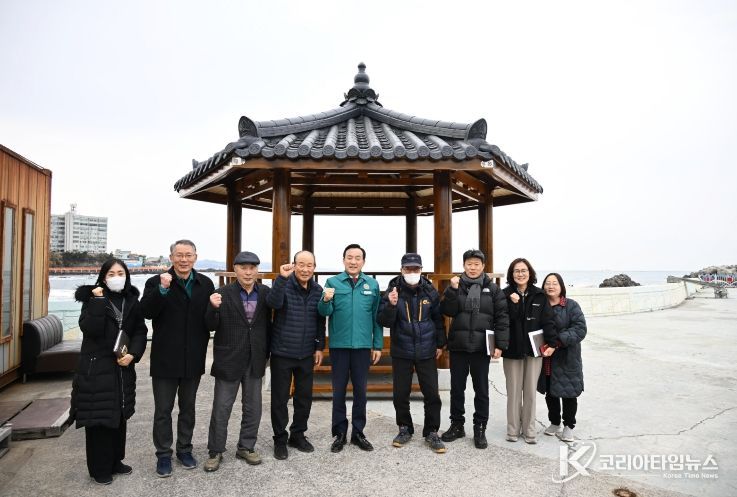 제전항 팔각정설치 현장점검