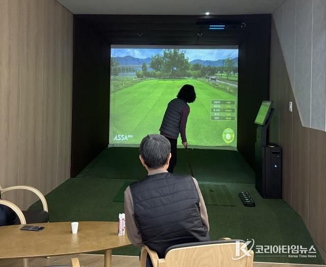 여의도 브라이튼 스포츠 라운지 내부(실내 파크골프장)