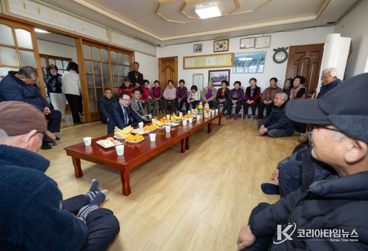 정헌율 시장, 지역 경로당 방문해 난방·안전 상태 확인