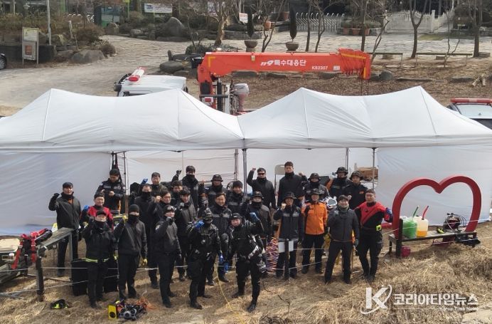 전남소방, ‘극한 환경’ 뚫고 수중 인명구조 훈련
