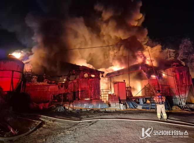 홍성소방서, 홍동면 돈사 2동 전소… 신속 대응으로 큰 피해 막아