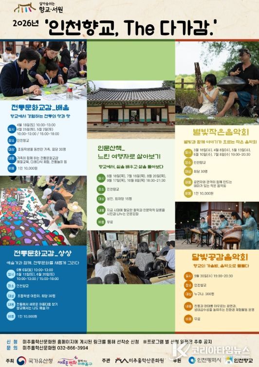 미추홀구, ‘2026 국가유산 활용 사업’