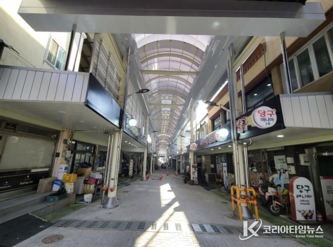 봉화 내성지구 도시재생 뉴딜사업 아케이드 설치 후