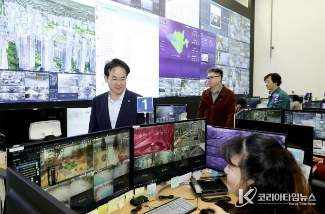 도시전반을 한 눈에 관리하는 통합관제 기능을 갖춘 고양스마트시티센터