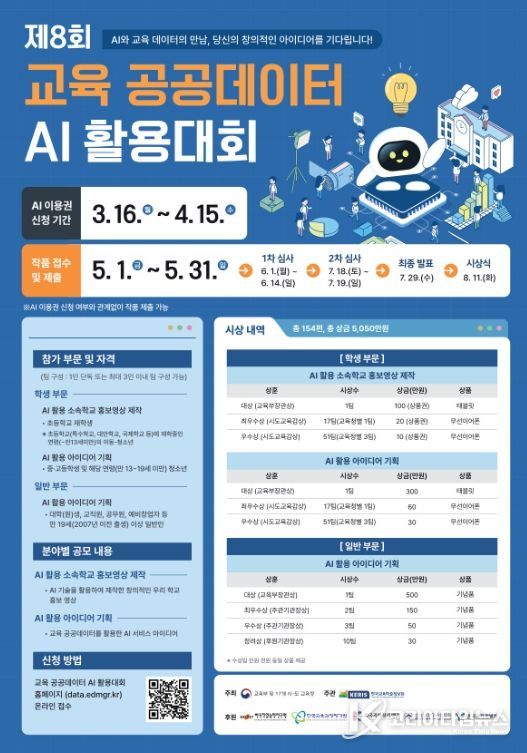 ‘제8회 교육 공공데이터 AI 활용대회’ 개최