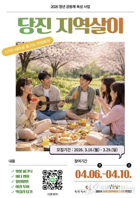 당진 지역살이 참가자 모집 포스터