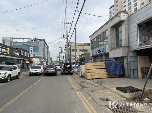 삽교로(중앙로) 현황 도로 전경