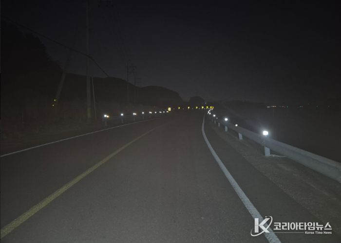 통영시, ‘어두운 도로의 안전 길잡이’시선유도시설 설치