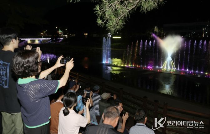 2025년 자연울림 음악분수 공연 장면