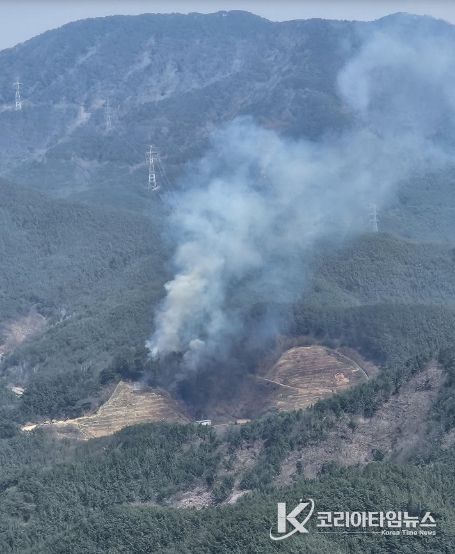 진주시 명석면 외율리 산불