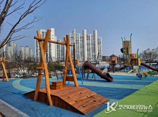 고령군, 다산면에 새롭게 조성한 ‘좌학공원 어린이놀이터 개장’