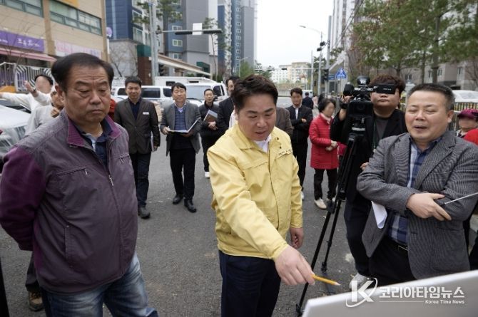 배방읍 공수리 ‘중로 3-3호(한라비발디) 개설 공사 현장 방문