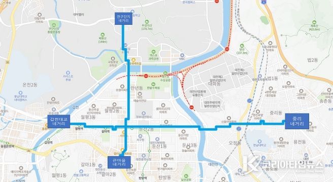 버스전용차로 단속유예 구간