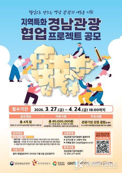 '지역특화 경남관광 협업 프로젝트 공모' 포스터
