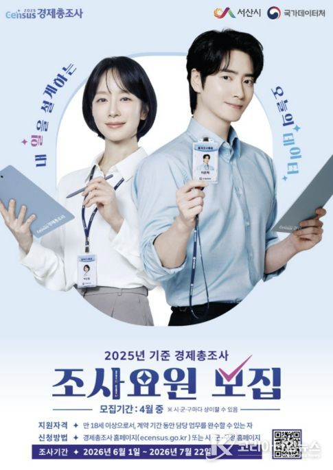 2025년 기준 경제총조사 조사요원 모집 홍보물