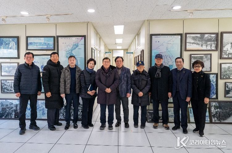 광진구 보훈회관 리모델링 공사 완료 현장을 방문한 모습