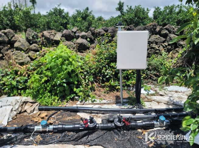 노지 감귤원, 관수제어함 및 전자밸브