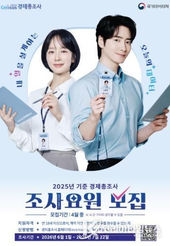 인천 서구, ‘2025년 기준 경제총조사’ 조사관리요원 모집... 국가 통계 책임질 인력 뽑는다